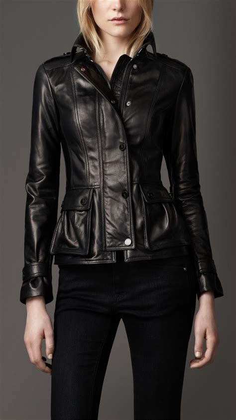 burberry womens leather jacket